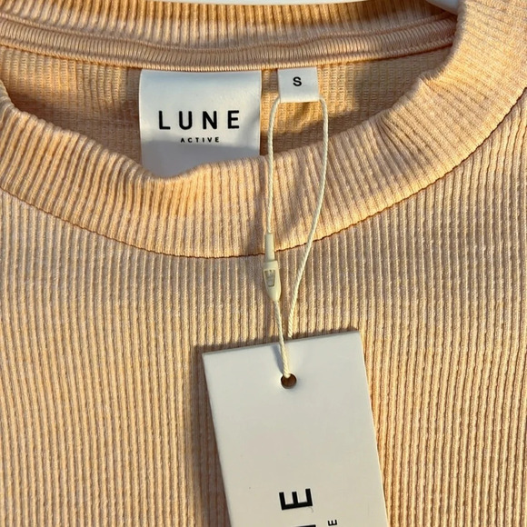 LUNE ACTIVE Rib Crop Long Sleeve Melange size small - Picture 2 of 7